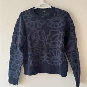 Marimekko Navy Floral lambs wool Sweater